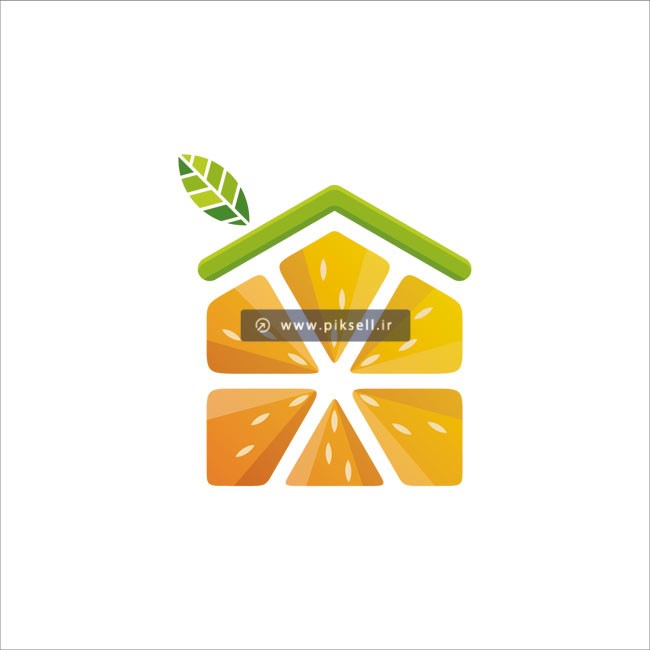طرح لایه باز وکتور خانه پرتقالی با فرمتهای eps و ai