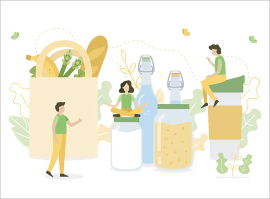 فایل گرافیکی لایه باز با موضوع خرید ، حبوبات و مواد غذایی  خوراکی