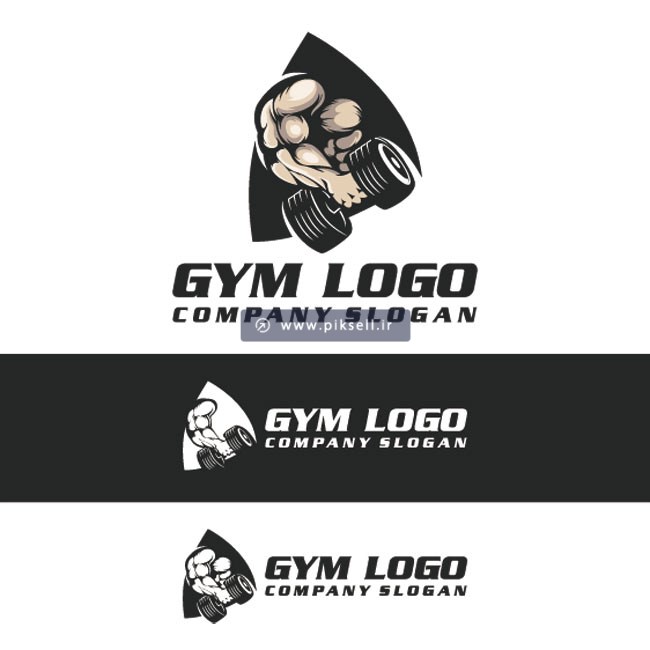 فایل وکتور لایه باز نماد و لوگوی بدنسازی و gym و باشگاه