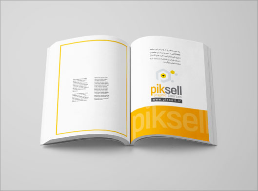 فایل psd لایه باز موکاپ یا پیش نمایش دو صفحه از یک کتاب باز شده