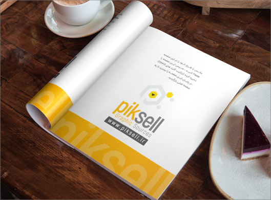 دانلود موکاپ لایه باز psd صفحه داخلی مجله (mockup)