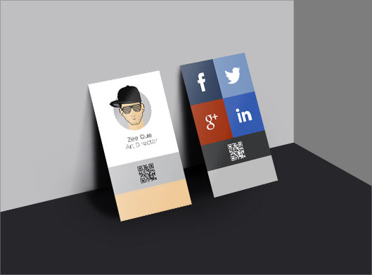 فایل psd موکاپ یا پیش نمایش رو و پشت کارت ویزیت