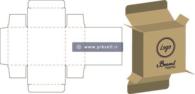 وکتور لایه باز طرح قالب برش آماده و دایکات جعبه با فرمتهای eps و ai