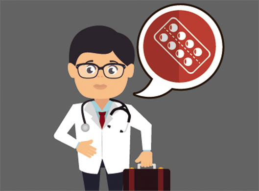 فایل لایه باز وکتور طرح کارتونی و گرافیکی پزشک و قرص و کپسول