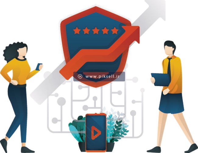 دانلود فایل وکتور لایه باز با موضوع سئو، افزایش امنیت و گارد