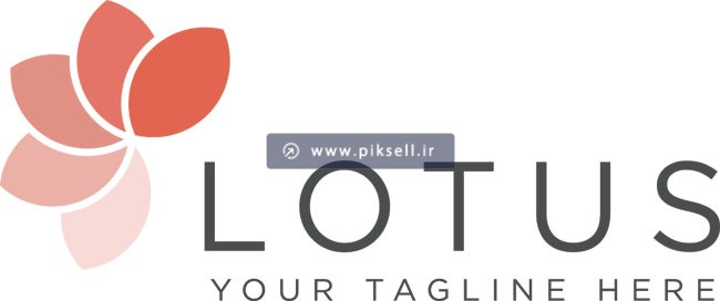 طرح وکتور لایه باز لوگو و نماد گل لوتوس با فرمتهای eps و ai