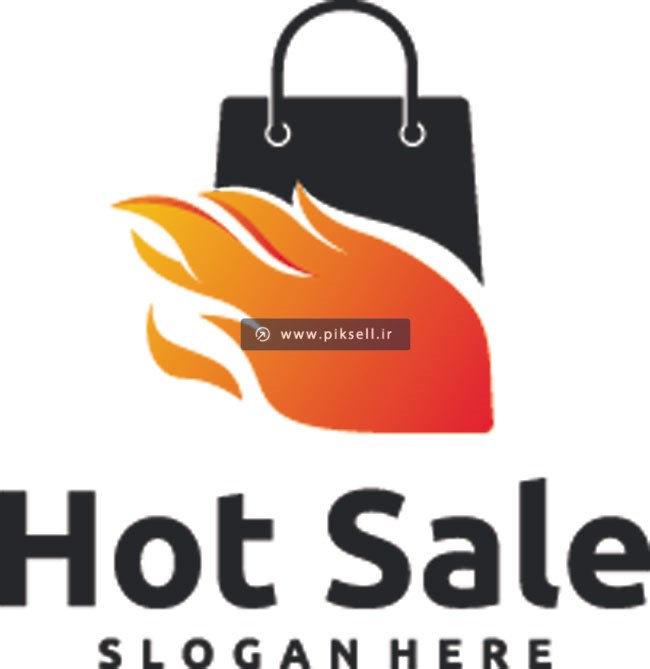 دانلود وکتور لایه باز لوگوی فروش داغ یا Hot sale