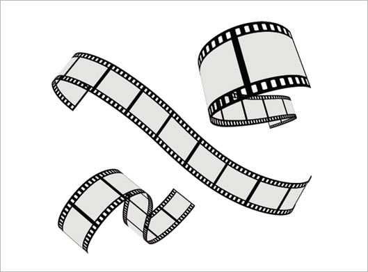 دانلود وکتور لایه باز مجموعه رولهای فیلم سینمایی و Movie