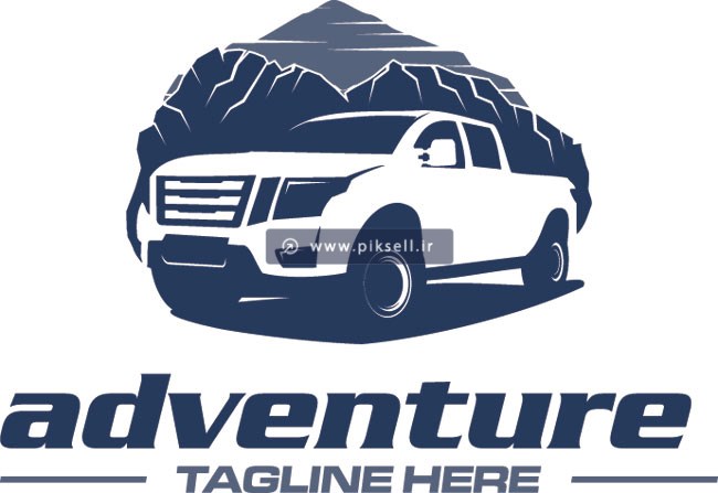 دانلود وکتور لایه باز طرح لوگوی ماشین و adventure