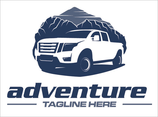 دانلود وکتور لایه باز طرح لوگوی ماشین و adventure
