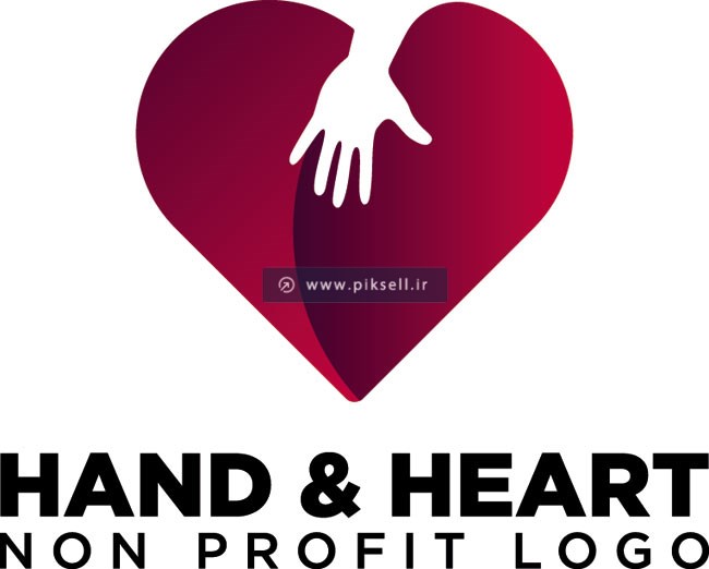دانلود وکتور لوگوی دست و قلب یا Hand & Heart