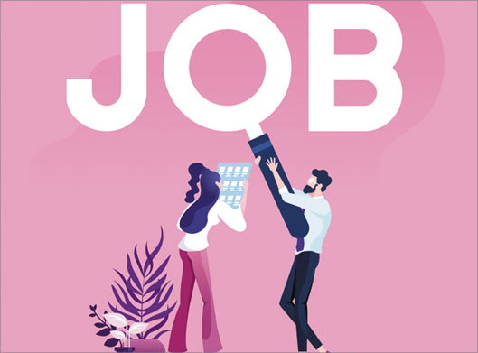 وکتور طرح گرافیکی ساده با موضوع جستجوی شغل و job
