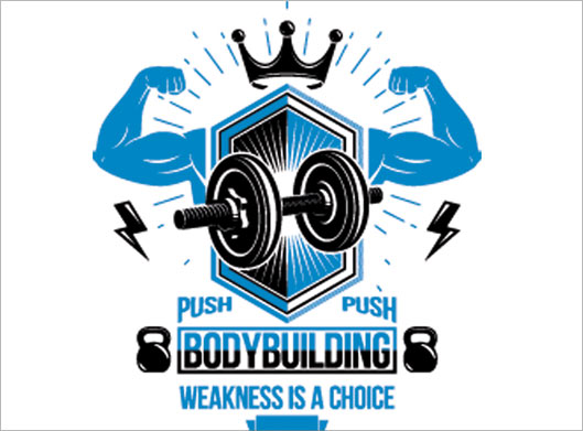 دانلود وکتور لایه باز لوگوی بدنسازی یا body building (لوگوی بادی بیلدینگ)