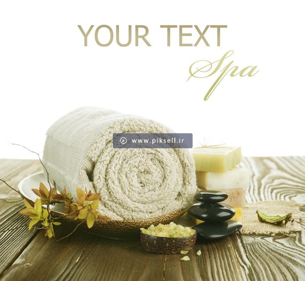 تصویر با کیفیت از حوله و وسایل ماساژ و spa با فرمت jpg