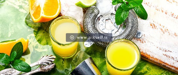 تصویر با کیفیت از لیوان های آبمیوه و نوشیدنی ها با فرمت jpg