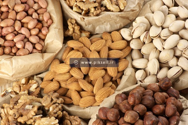 عکس با کیفیت از خشکبار شام بادام ، پسته ، گردو ، سنجد ، عناب با فرمت jpg