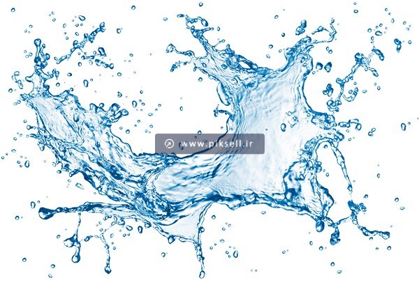 عکس با کیفیت از پاشیدن آب در هوا با پس زمینه سفید