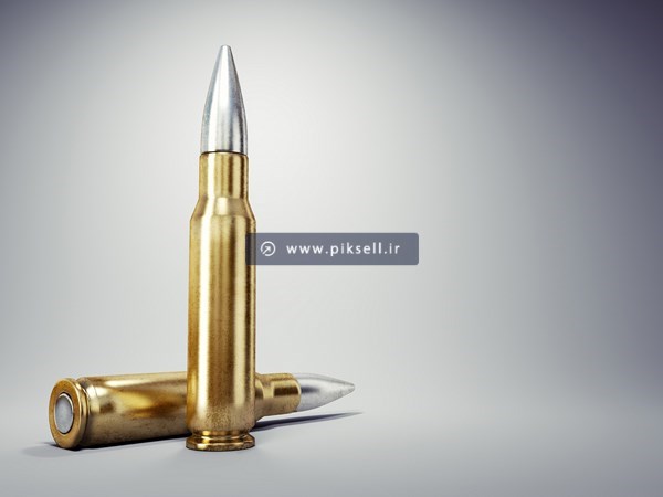 عکس با کیفیت از گلوله های طلایی و نقره ای در کنار هم با پس زمینه سفید