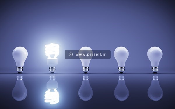 عکس با کیفیت از لامپ روشن کم مصرف