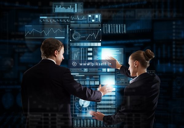 عکس با کیفیت از همکاری و لمس صفحات نوری