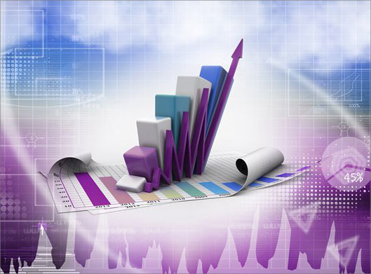 عکس با کیفیت از نمودار میله ای و پیکانی