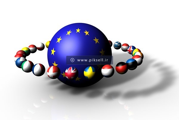 عکس با کیفیت از پرچم اتحادیه اروپا و کشورهای عضو آن