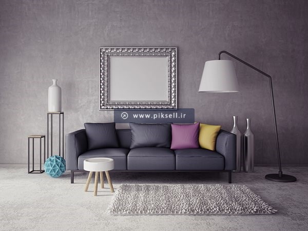 عکس با کیفیت از دکور مدرن خاکستری تیره روشن