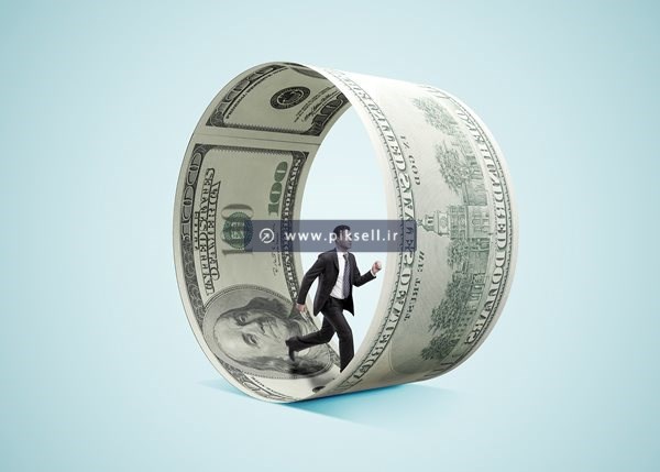 عکس با کیفیت از دویدن مرد در دلار