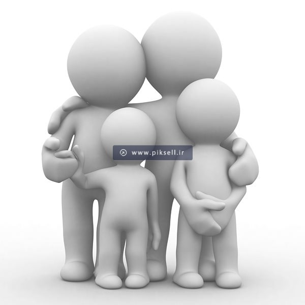 عکس با کیفیت از خانواده آدمک های سفید