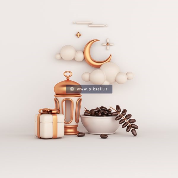 عکس با کیفیت از خرما و فانوس ماه مبارک رمضان