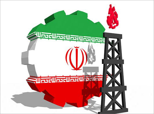 عکس با کیفیت از دکل گاز و پرچم ایران