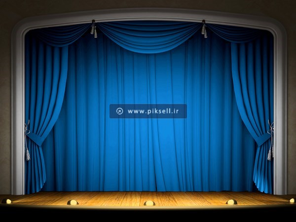 عکس با کیفیت از سن با پرده آبی