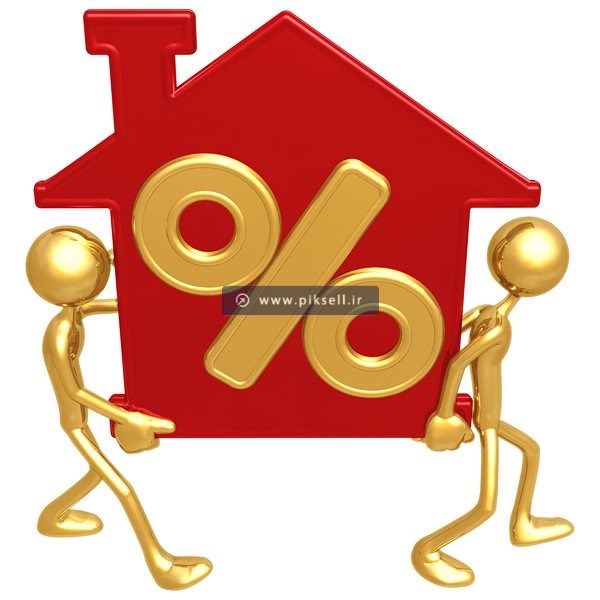 عکس با کیفیت از کاراکتر سه بعدی آدمک های طلایی و خانه تخفیف خورده