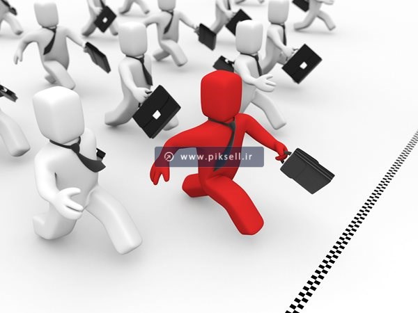 عکس با کیفیت از آدمک های کارمند دونده