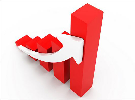 عکس با کیفیت از نمودار میله ای قرمز