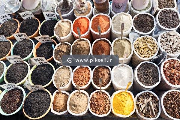عکس با کیفیت از انواع ادویه ها و خواروبار