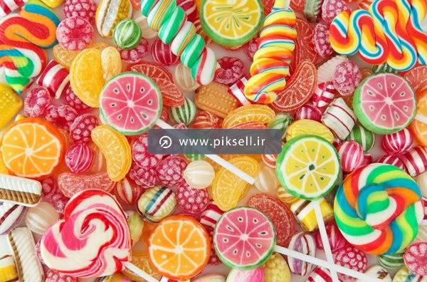 عکس با کیفیت از آب نبات های شکل میوه