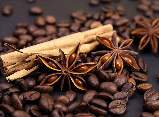 عکس با کیفیت از گل قهوه و دارچین