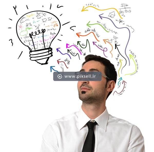 عکس با کیفیت از مرد و افکار نو و ایده پردازی