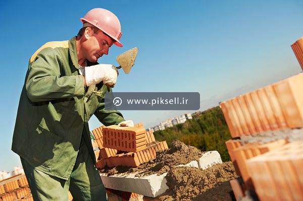 عکس با کیفیت از چیدن آجرها روی هم