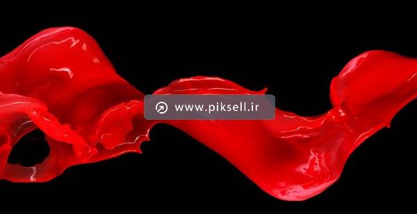 عکس با کیفیت از پاشیدن رنگ قرمز