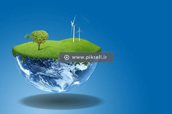 عکس با کیفیت از نیم کره زمین سبز و پاک