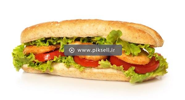 عکس با کیفیت از ساندویچ شینسل مرغ