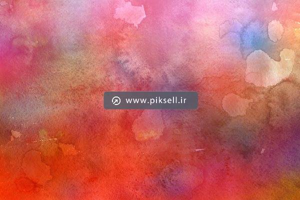 عکس با کیفیت از پس زمینه آبرنگی قرمز با لکه های آبی