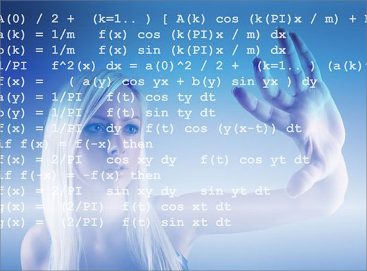 عکس با کیفیت از خانم و توابع ریاضیات