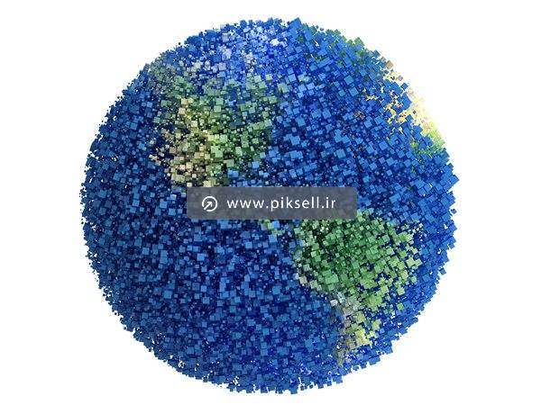 عکس با کیفیت از ماکت قاره آمریکا روی کره زمین