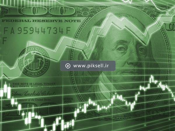 عکس با کیفیت از دلار و نمودار رشد