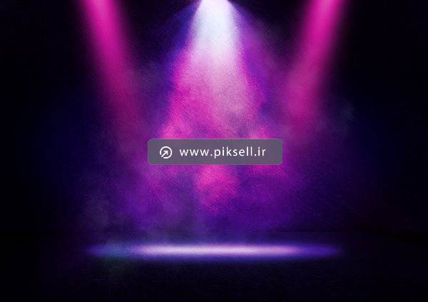 عکس با کیفیت از استیج با نور بنفش