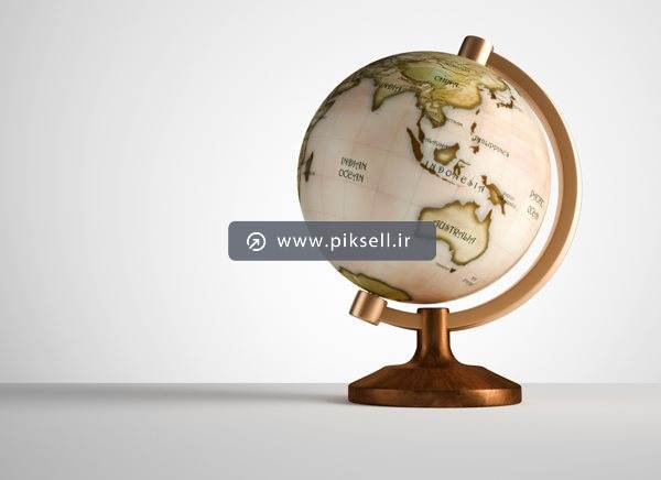 عکس با کیفیت از کره زمین با سنگ مرمر