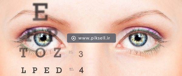عکس با کیفیت از چشم و حروف انگلیسی